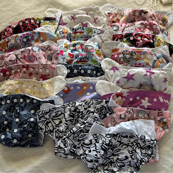 Other - Cloth Diapers Pocket Diapers Reusable Diapers Baby Girl Pack of 20 Lace Animal